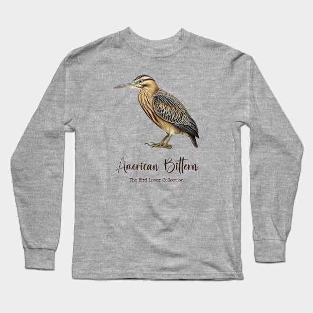 American Bittern - The Bird Lover Collection Long Sleeve T-Shirt by goodoldvintage